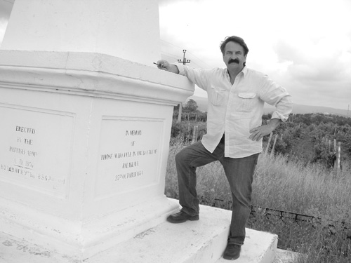 Lubomyr Luciuk at the British Army Memorial of the Battle of Balaklava in Crimea