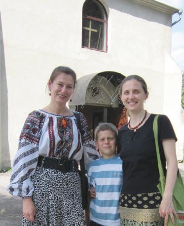 L. to R.: Prof. Solomya Tymo, son Michael, Chiristine Kuzyk