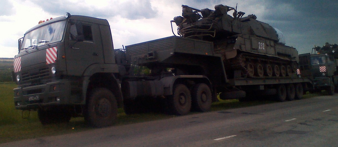 BUK Surface-to-Air Missile Launcher enroute from Kursk Russia to Ukraine
