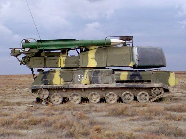 BUK Surface-to-Air Missile Launcher from the Russian 53rd Air Defence Brigade based in Kursk, Russia